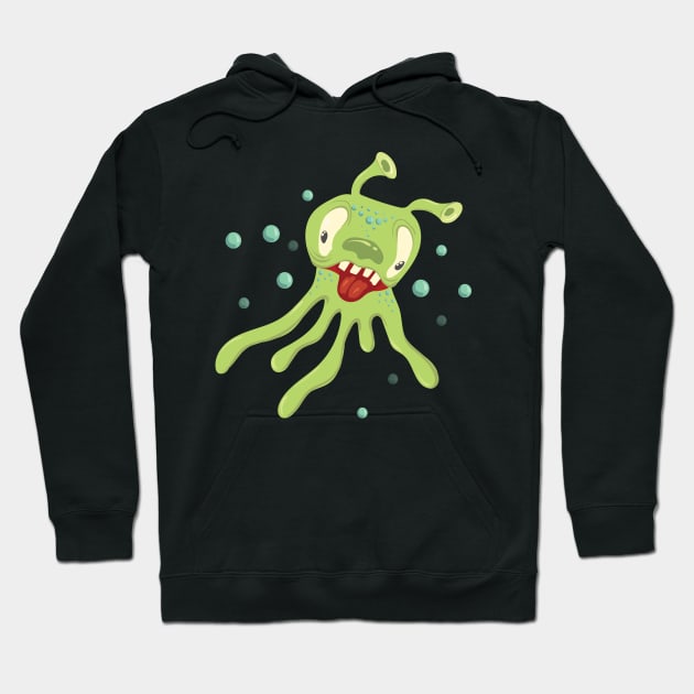 Green alien Hoodie by Catdog